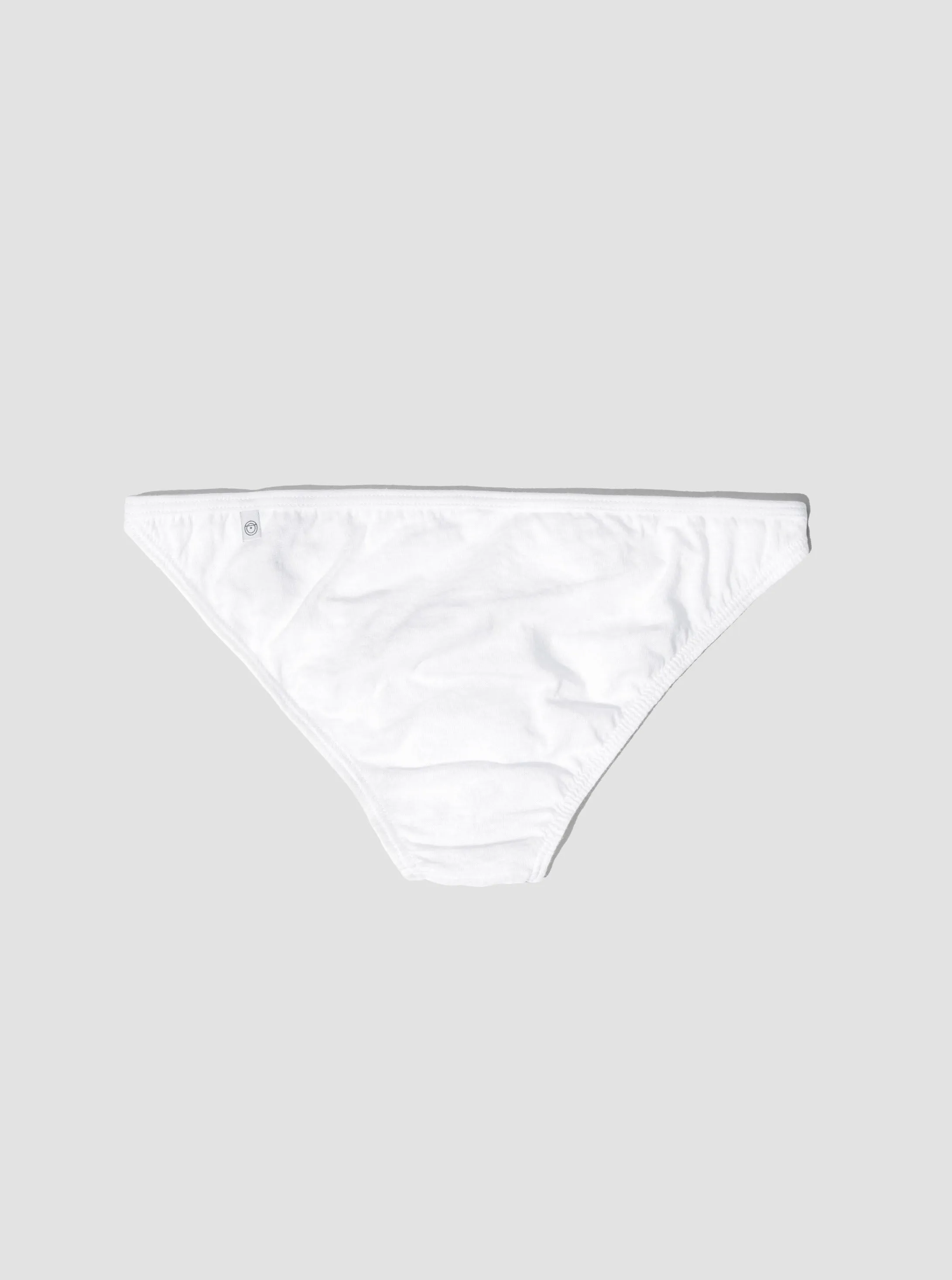 100% Organic Cotton String Bikini - Chalk