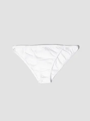 100% Organic Cotton String Bikini - Chalk