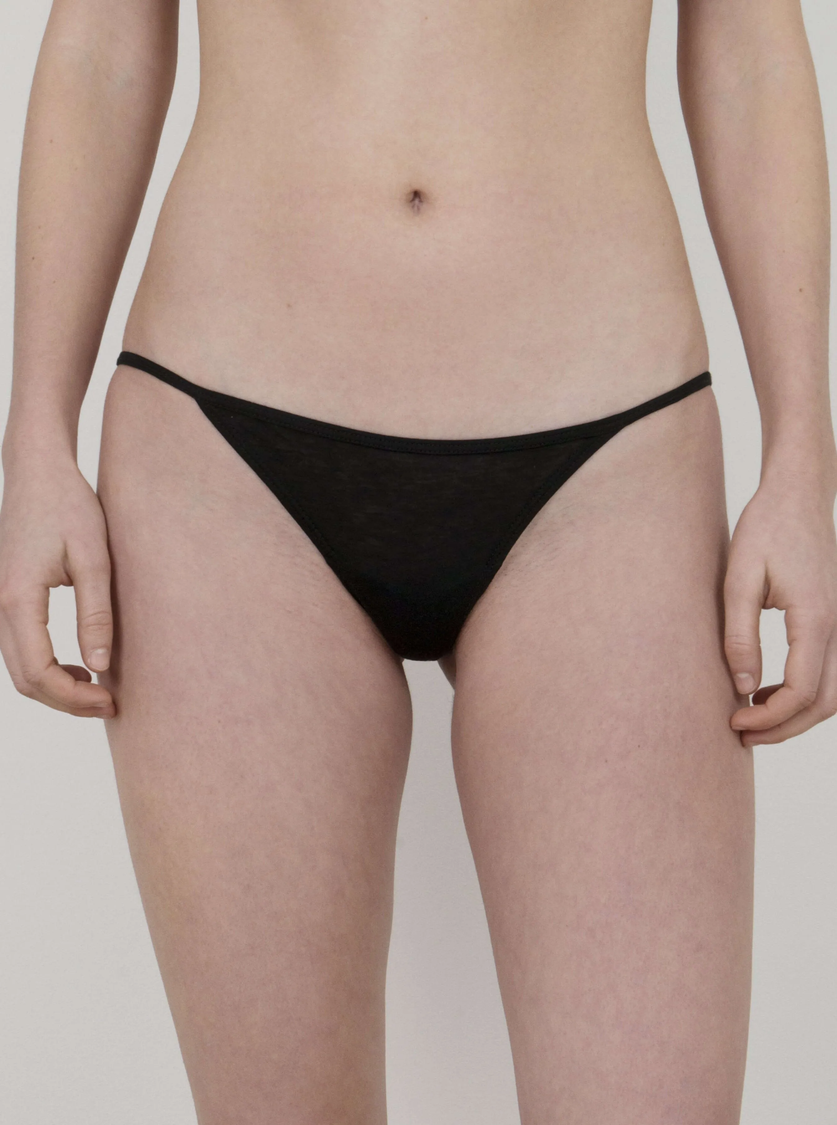 100% Organic Cotton String Bikini - Midnight