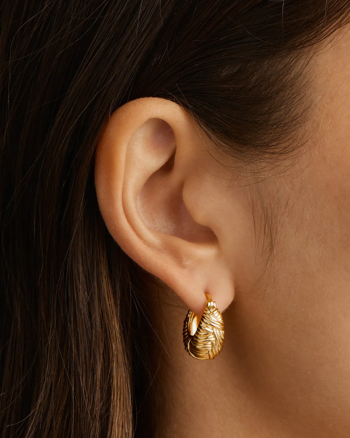 18k Gold Vermeil Entwined Hoops