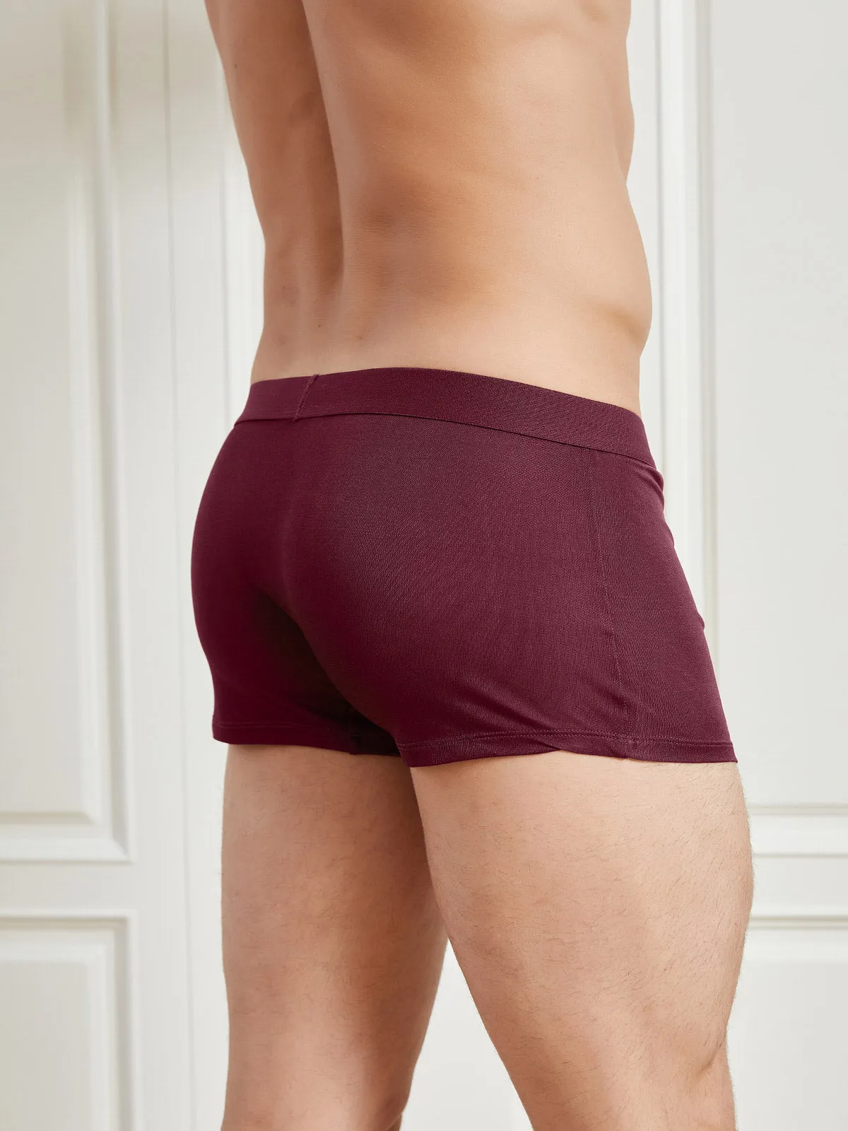 3Pcs Mens Mulberry Silk Knitted Boxer Briefs Underwear