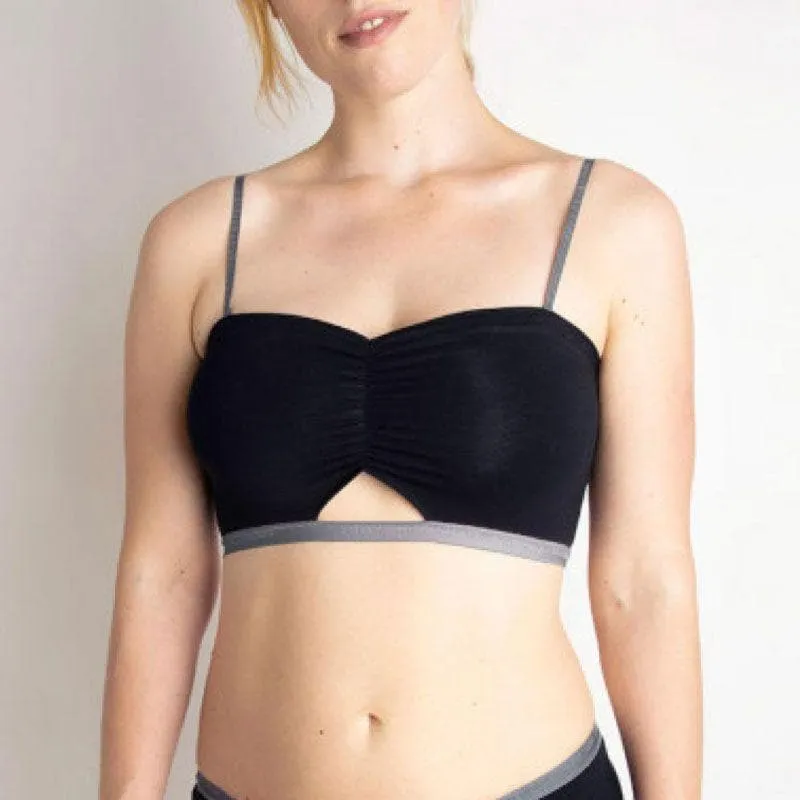 Bandeau Essence grey - comfortable bra