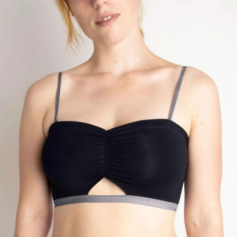 Bandeau Essence grey - comfortable bra