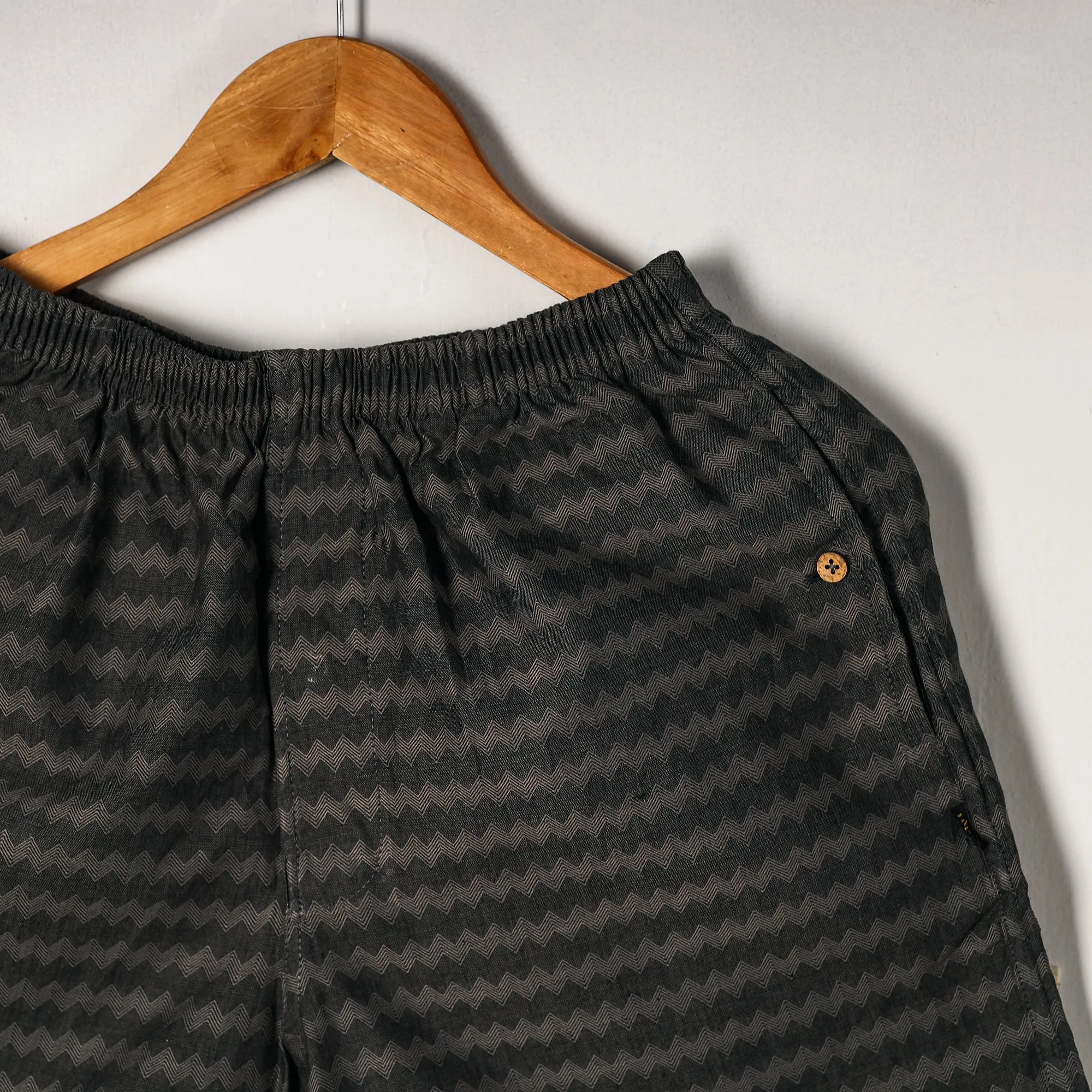 Black - Jacquard Weave Cotton Unisex Boxer/Shorts