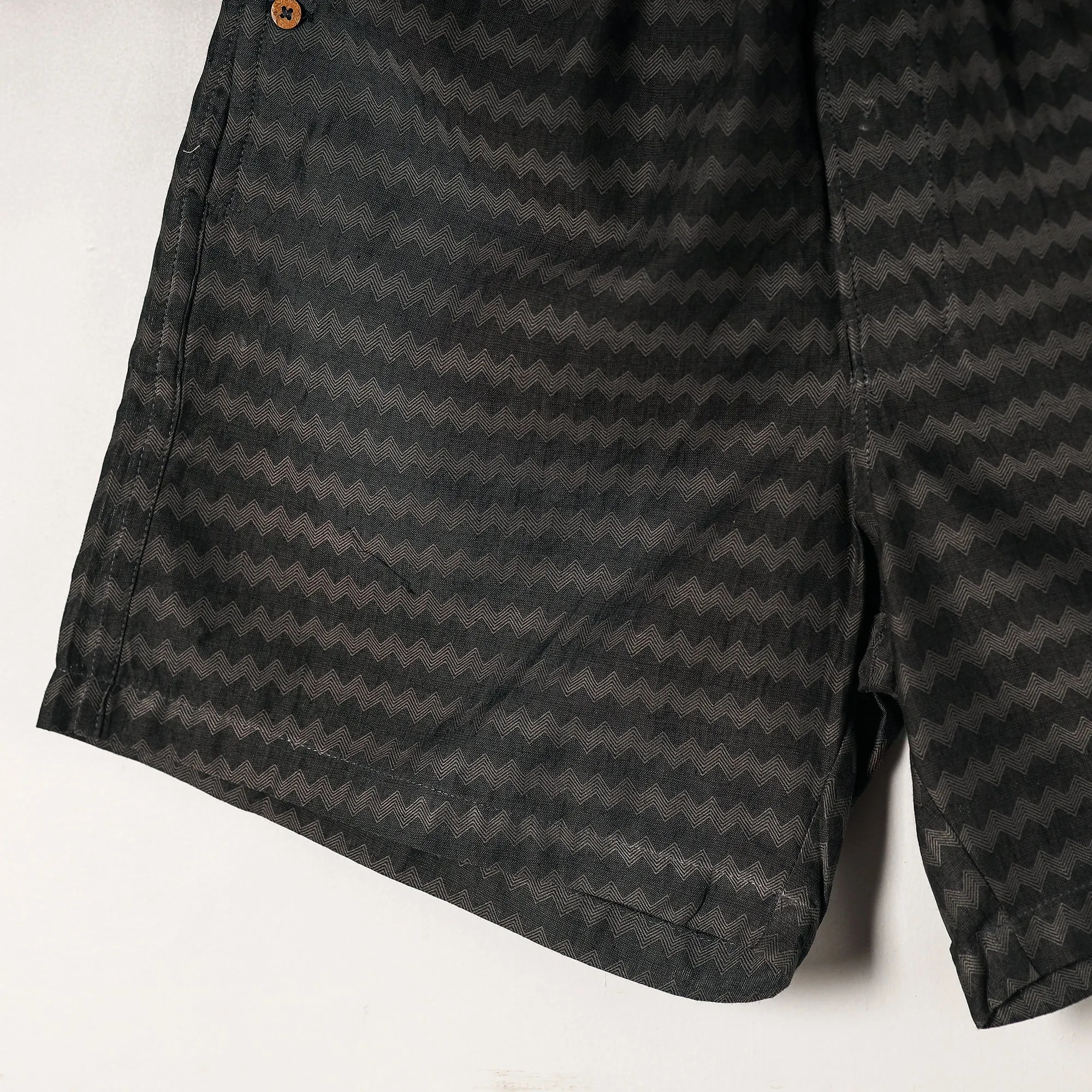 Black - Jacquard Weave Cotton Unisex Boxer/Shorts