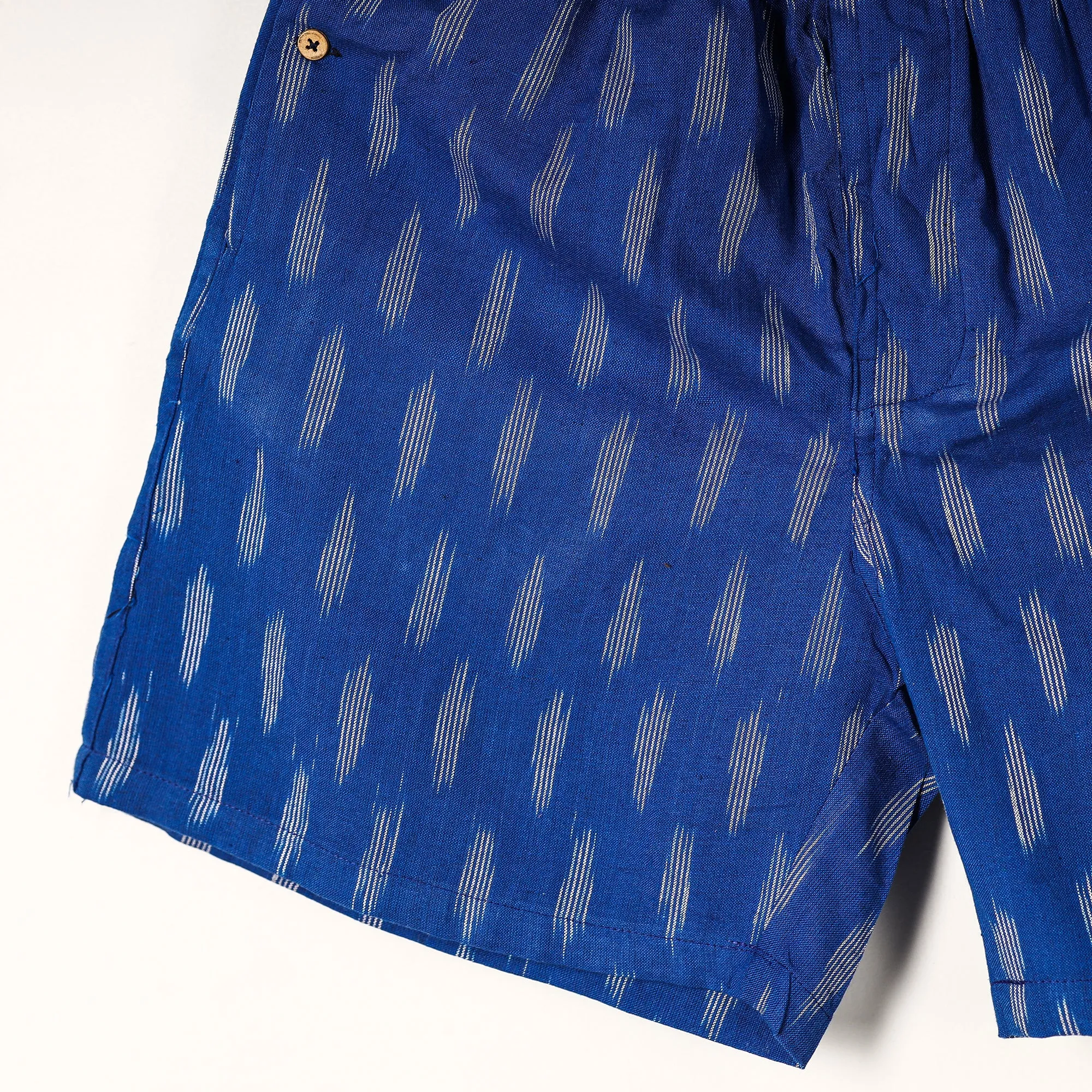 Blue - Pochampally Ikat Cotton Unisex Boxer/Shorts