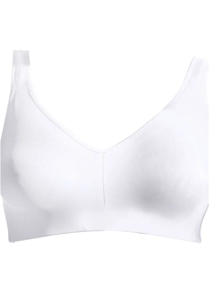 bpc bonprix collection medium support sports bra, white