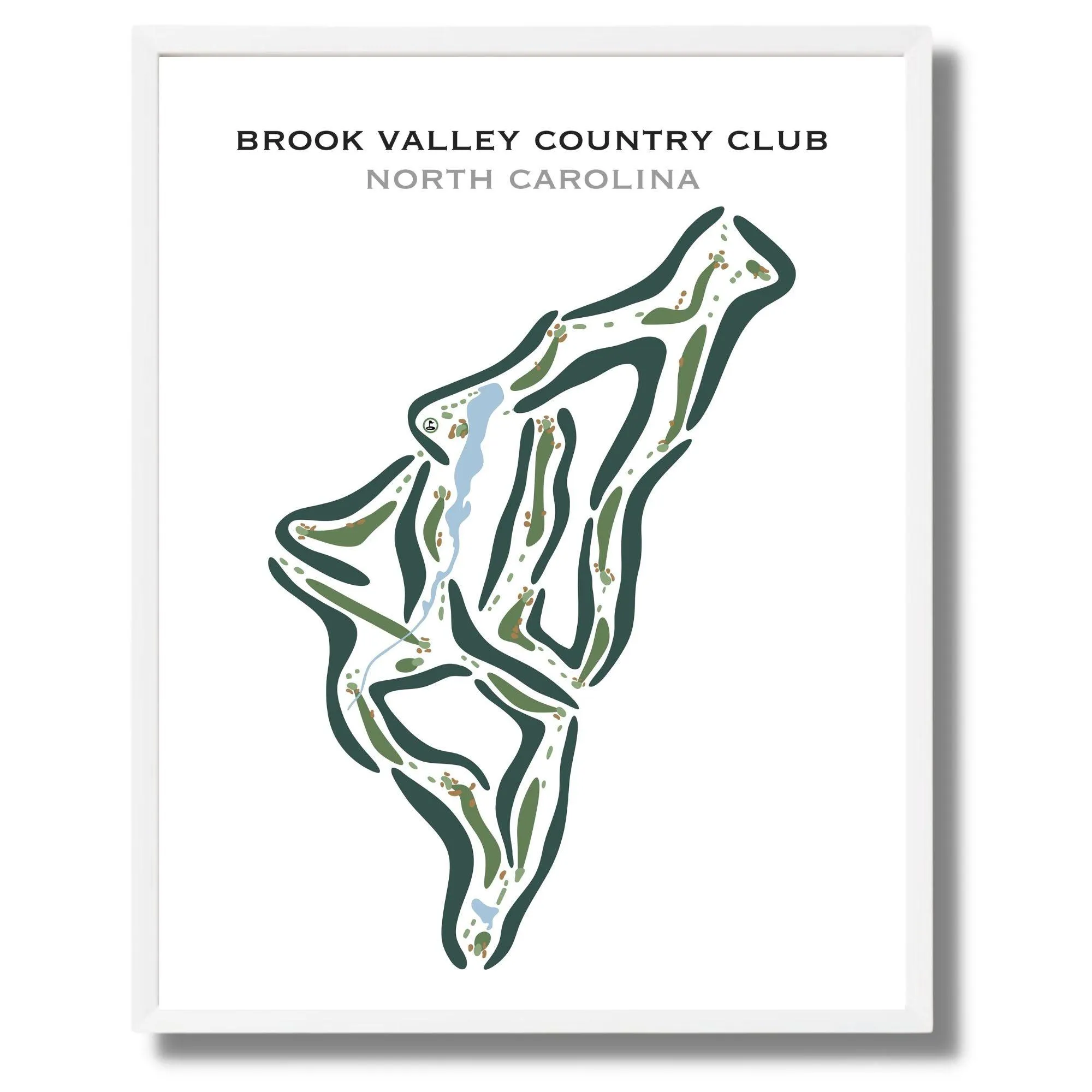 Brook Valley Country Club, Greenville, North Carolina - Printed Golf Courses