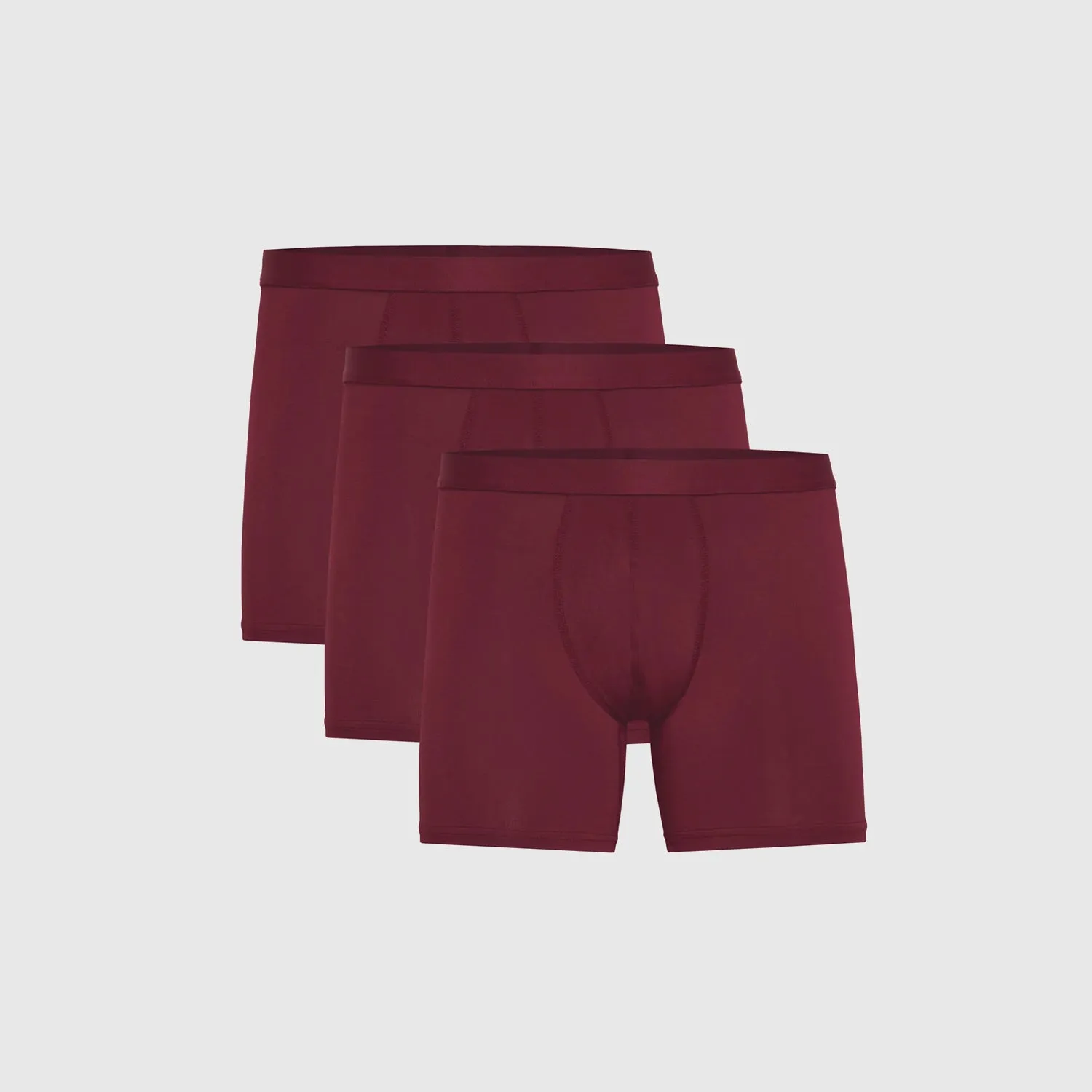 Burgundy Boxer Briefs 3-Pack