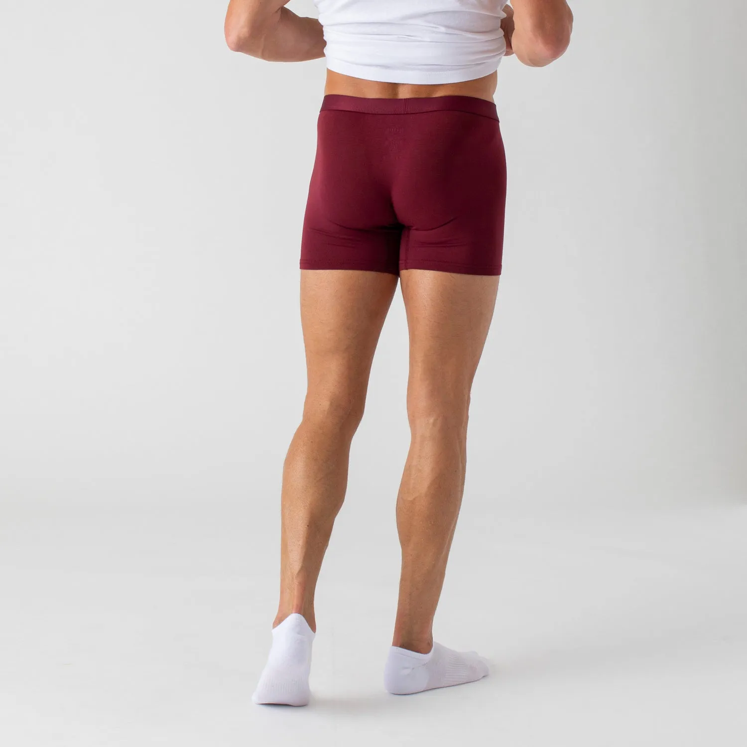 Burgundy Boxer Briefs 3-Pack