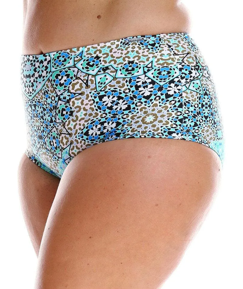 Capriosca High Waisted Pant - Mosaic Aqua