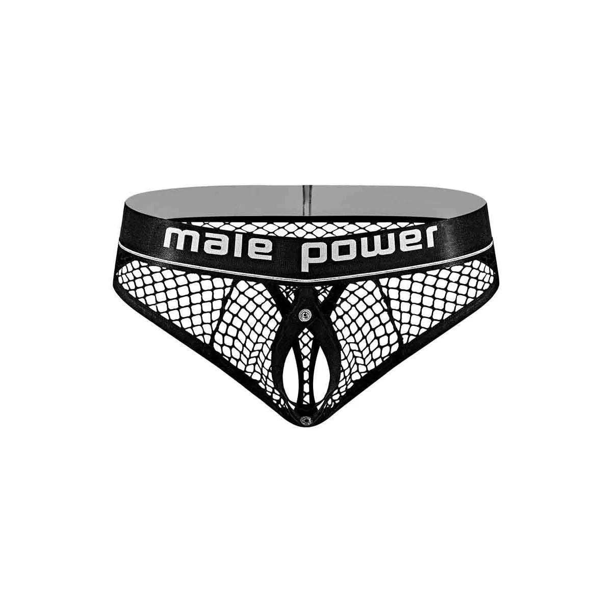 Large/Extra Large Black Cockpit Net Cock Ring Mens Thong