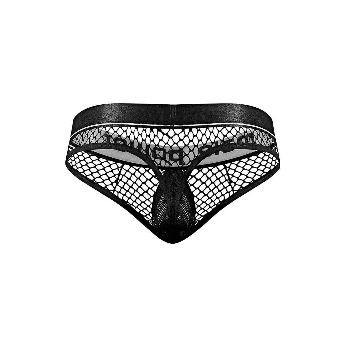 Large/Extra Large Black Cockpit Net Cock Ring Mens Thong