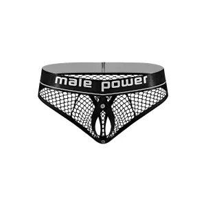 Large/Extra Large Black Cockpit Net Cock Ring Mens Thong