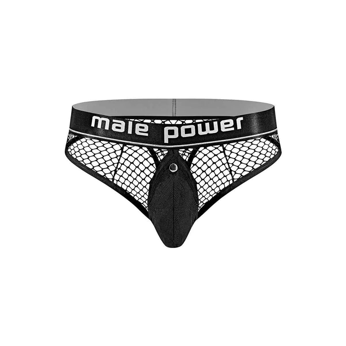 Large/Extra Large Black Cockpit Net Cock Ring Mens Thong