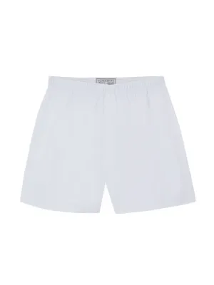 Cotton Boxer Shorts, Plain - White