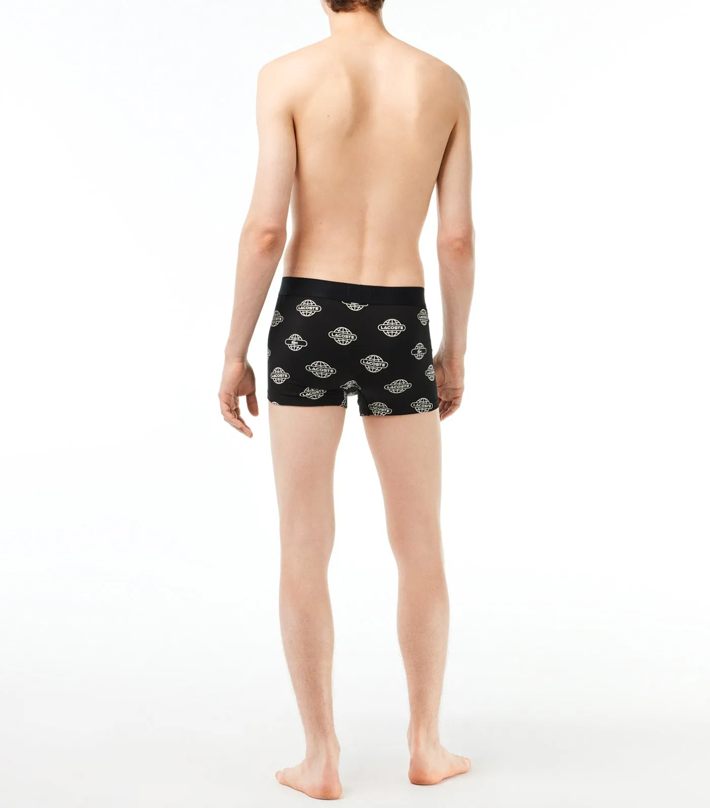 Cotton Jersey Print Trunks Black/White