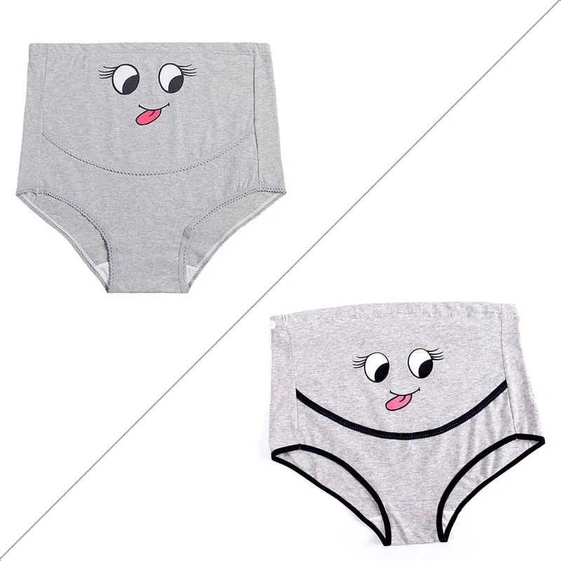 Cotton Pregnancy Panties Intimates Maternity Bandage Adjustable Belly Cartoon Solid Color Underwear Clothing For Pregnant Women