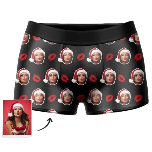 Couple Men's Custom Face Boxer Shorts - Kiss