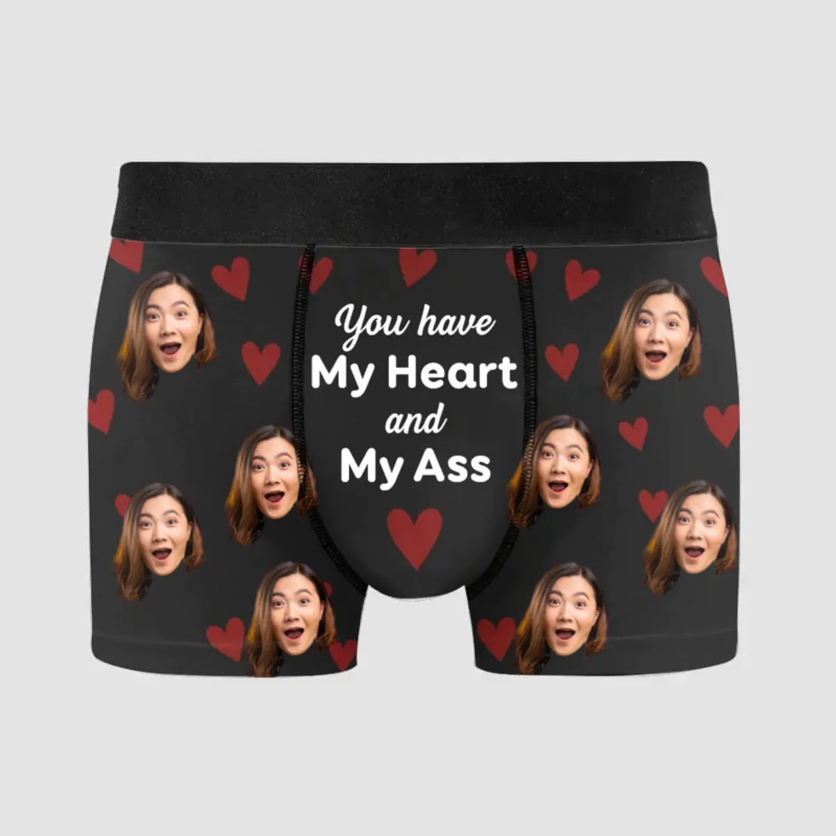 Couple - You Have My Heart And My Ass - Personalized Men's Boxer Briefs