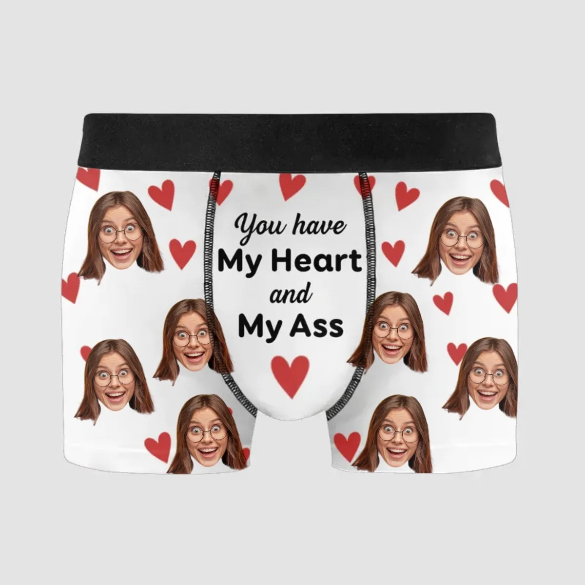 Couple - You Have My Heart And My Ass - Personalized Men's Boxer Briefs