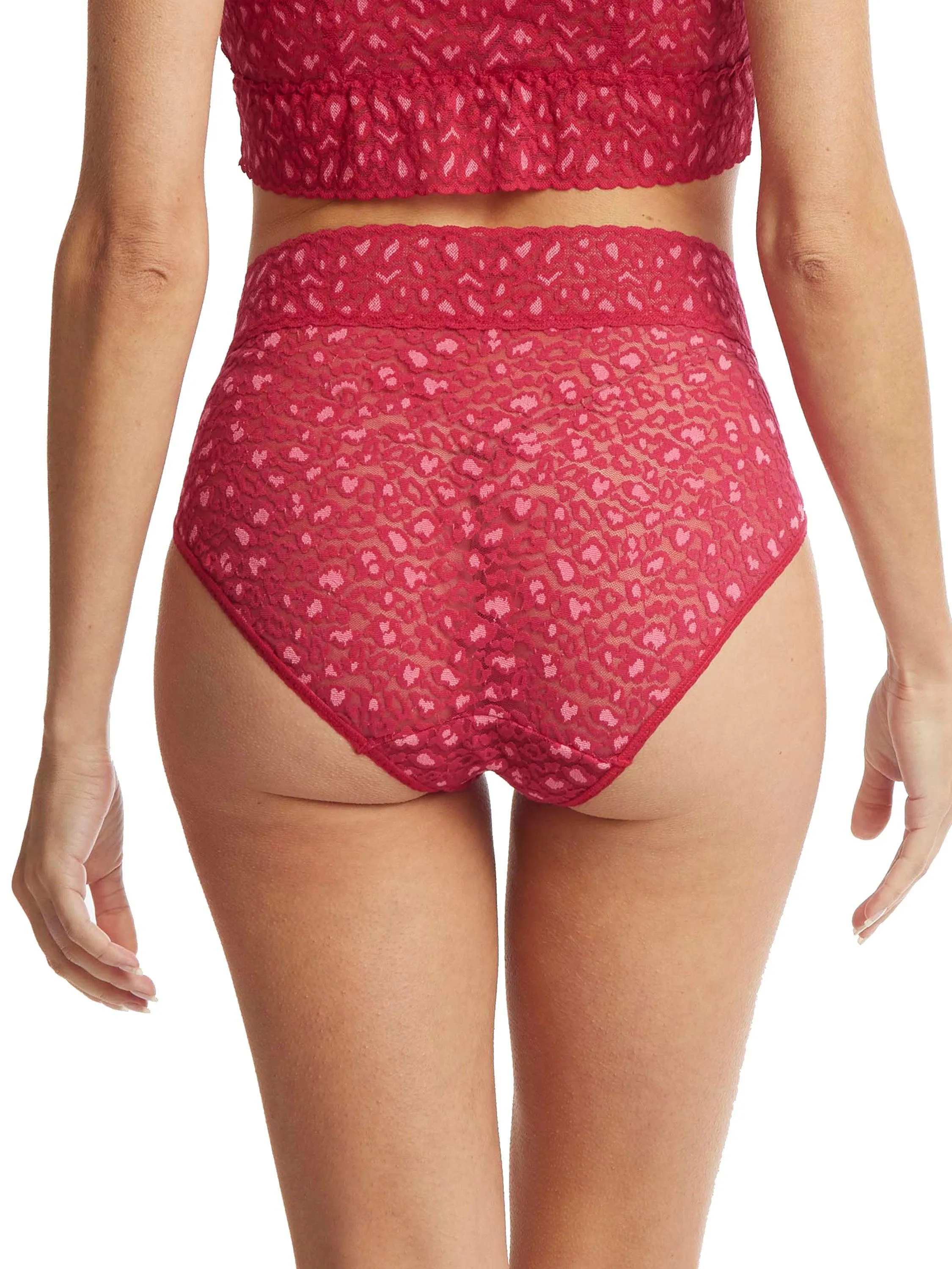 Cross Dyed Leopard French Brief Berry Sangria Sale