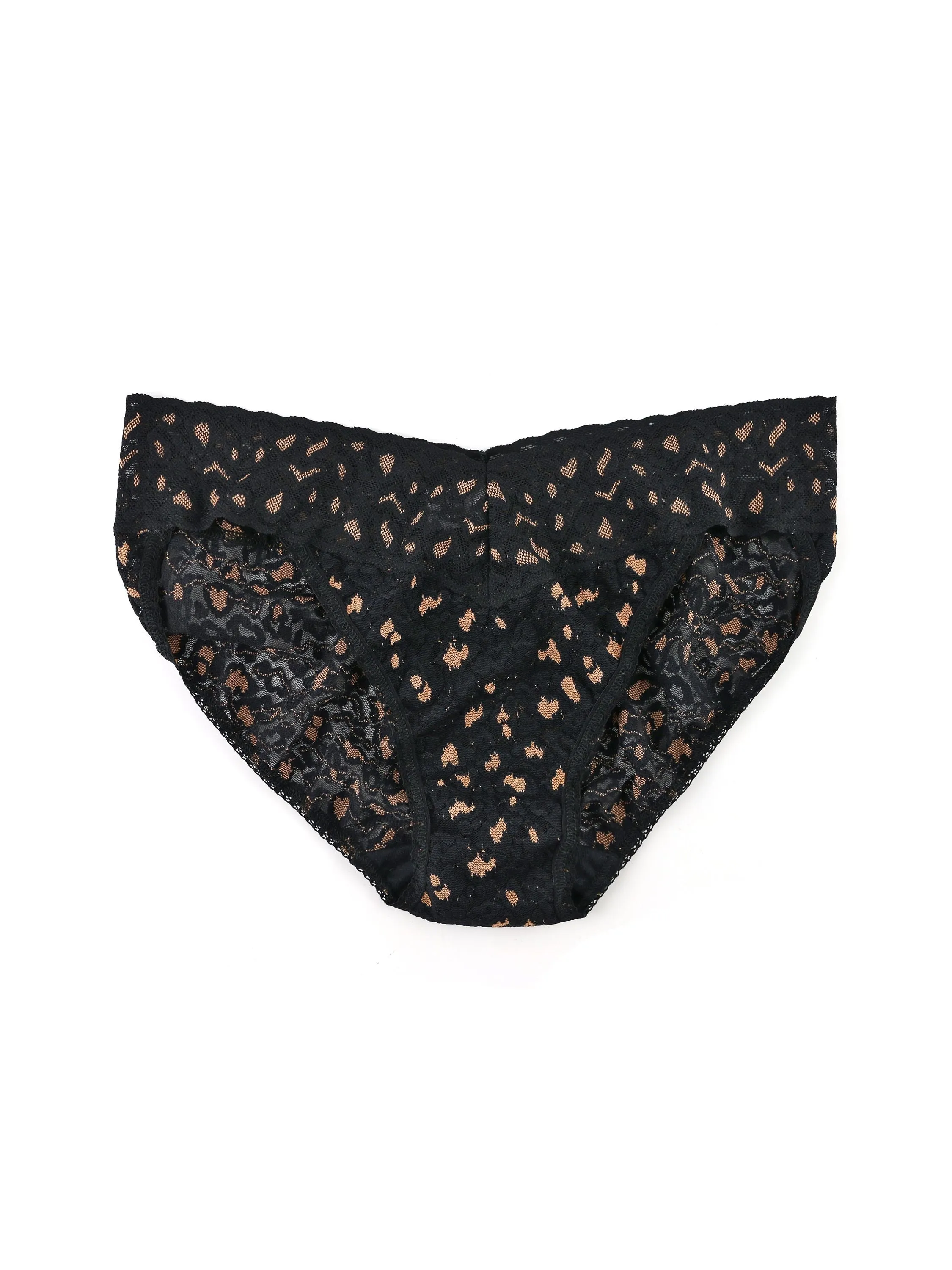 Cross-Dyed Leopard V-Kini Black