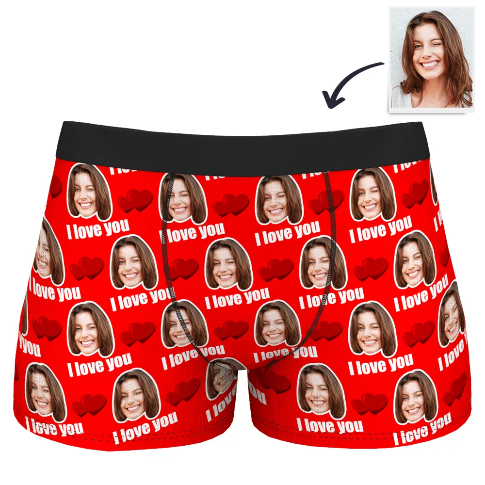 Custom Love Boxer Shorts 3D Online Preview for Husband