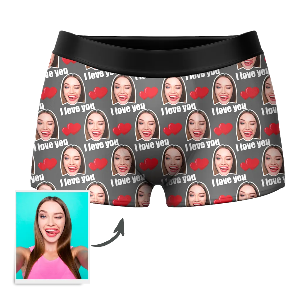 Custom Love Boxer Shorts 3D Online Preview for Husband