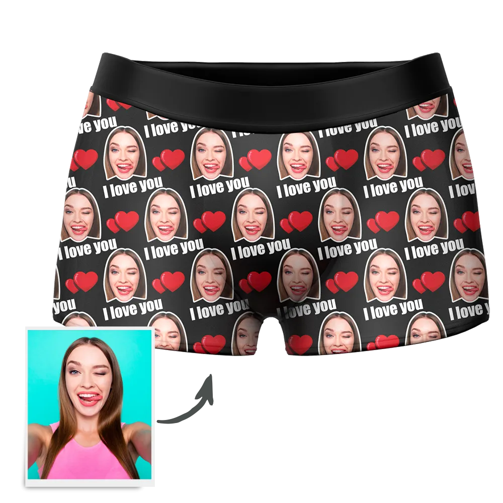 Custom Love Boxer Shorts 3D Online Preview for Husband