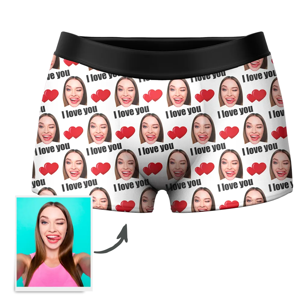 Custom Love Boxer Shorts 3D Online Preview for Husband