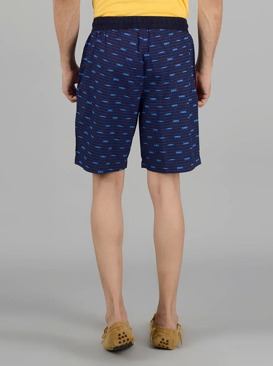 Dark Blue Solid Regular Fit Boxer Shorts | JadeBlue