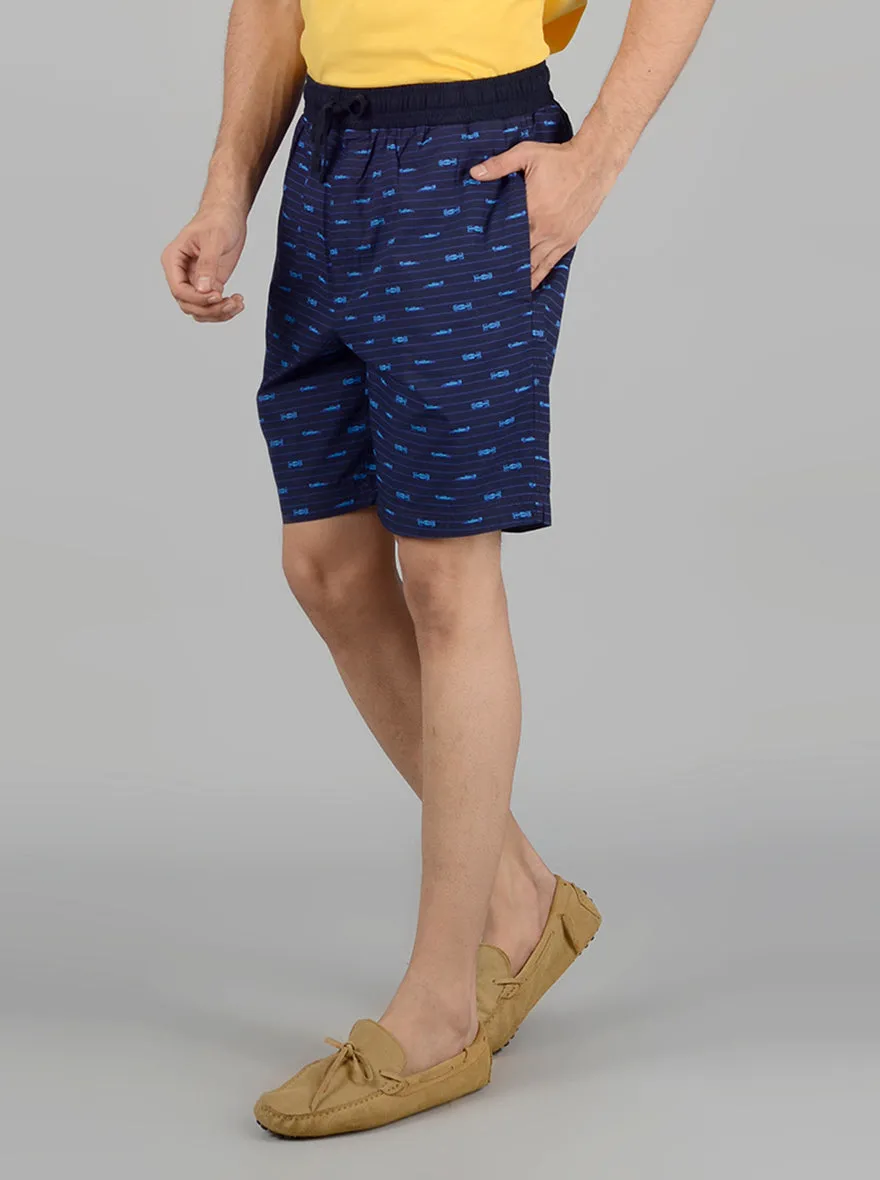 Dark Blue Solid Regular Fit Boxer Shorts | JadeBlue