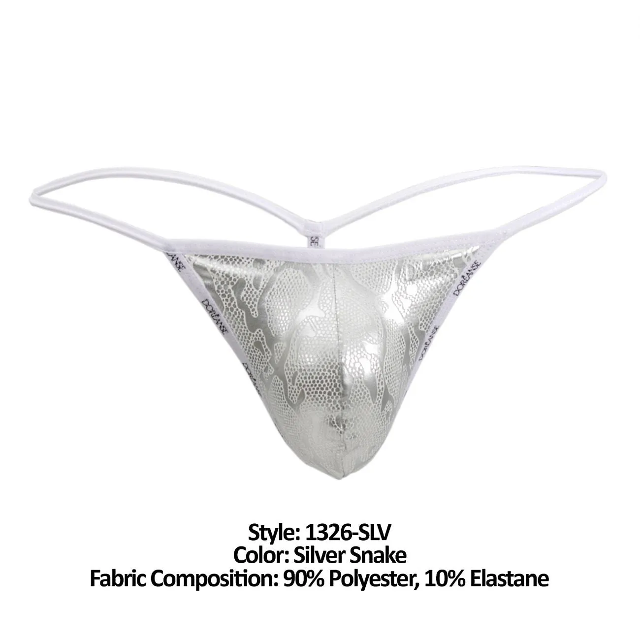 Doreanse 1326-SLV Flashy G-String Color Silver Snake