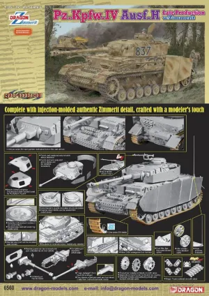 Dragon 1/35 Pz.Kpfw.IV Ausf.H Late Production w/Zimmerit | 6560