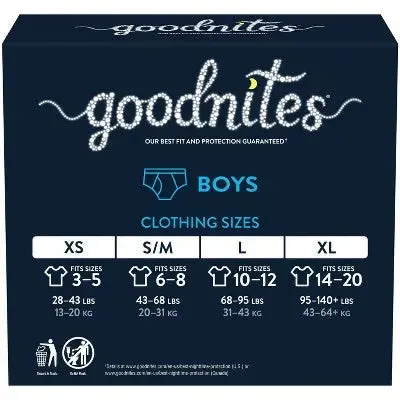 Goodnites Boys' Nighttime Bedwetting Underwear - L/XL - 34ct