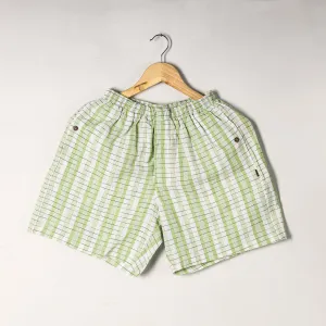 Green - Jacquard Weave Cotton Unisex Boxer/Shorts