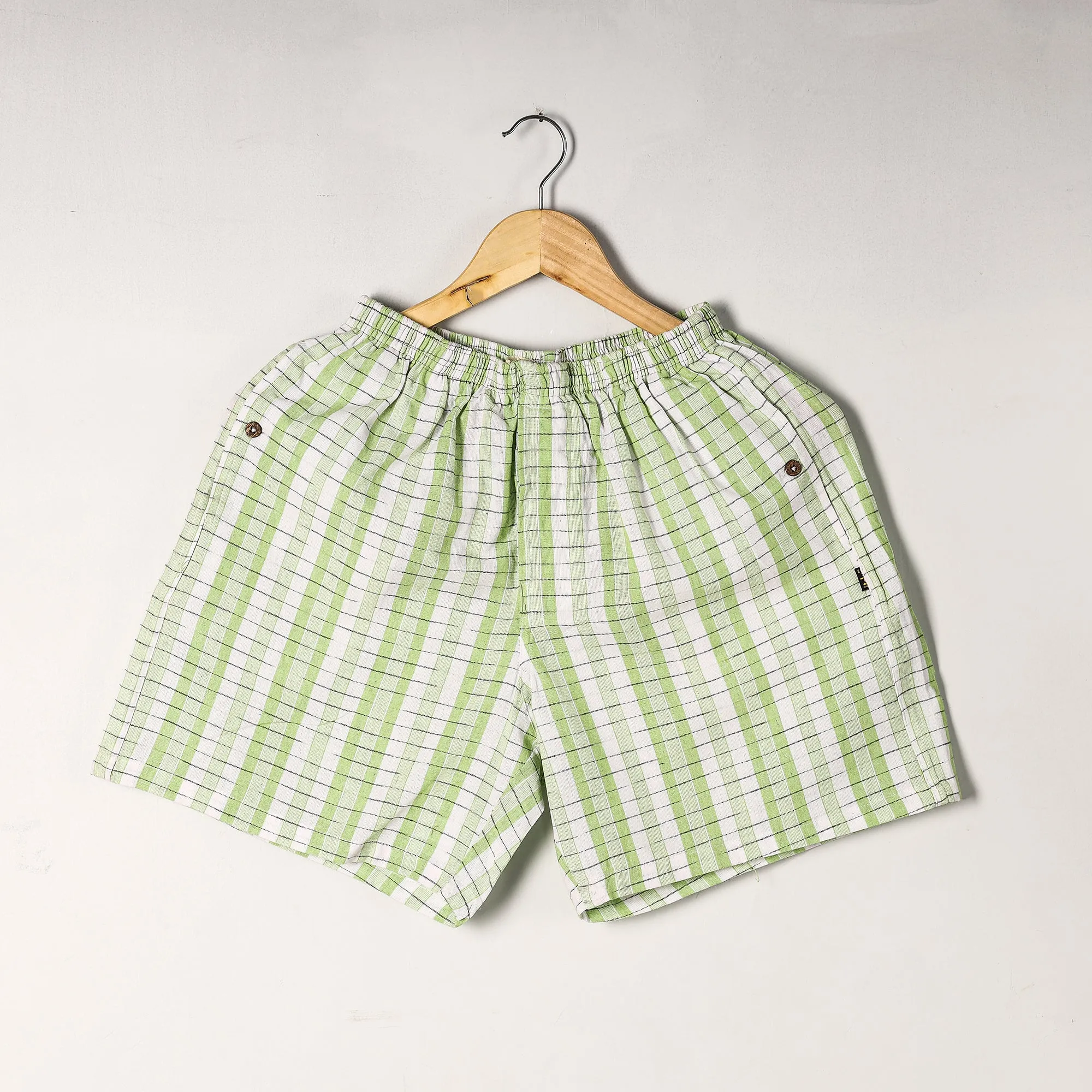 Green - Jacquard Weave Cotton Unisex Boxer/Shorts