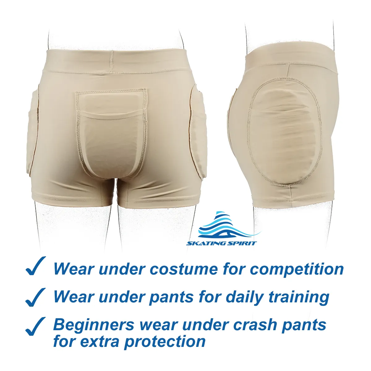 Hip Tailbone Protection Underwear with Gel Pads