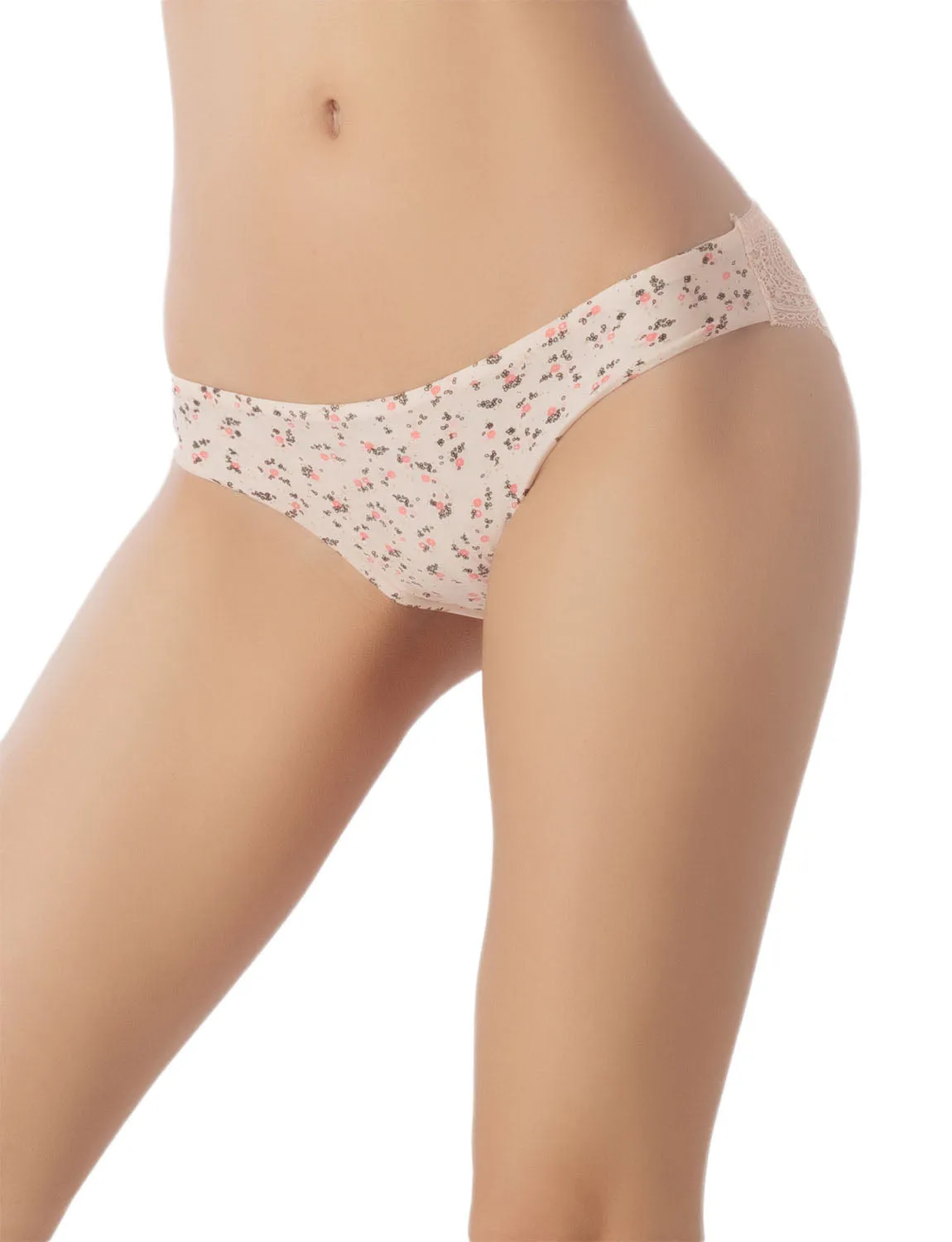 iB-iP Women's Leopard See Through Crochet Lace Cheetah Low Rise Briefs Panties