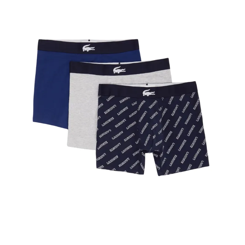 Lacoste Crocodile Waist Long Boxer Brief 3-Pack - Men’s