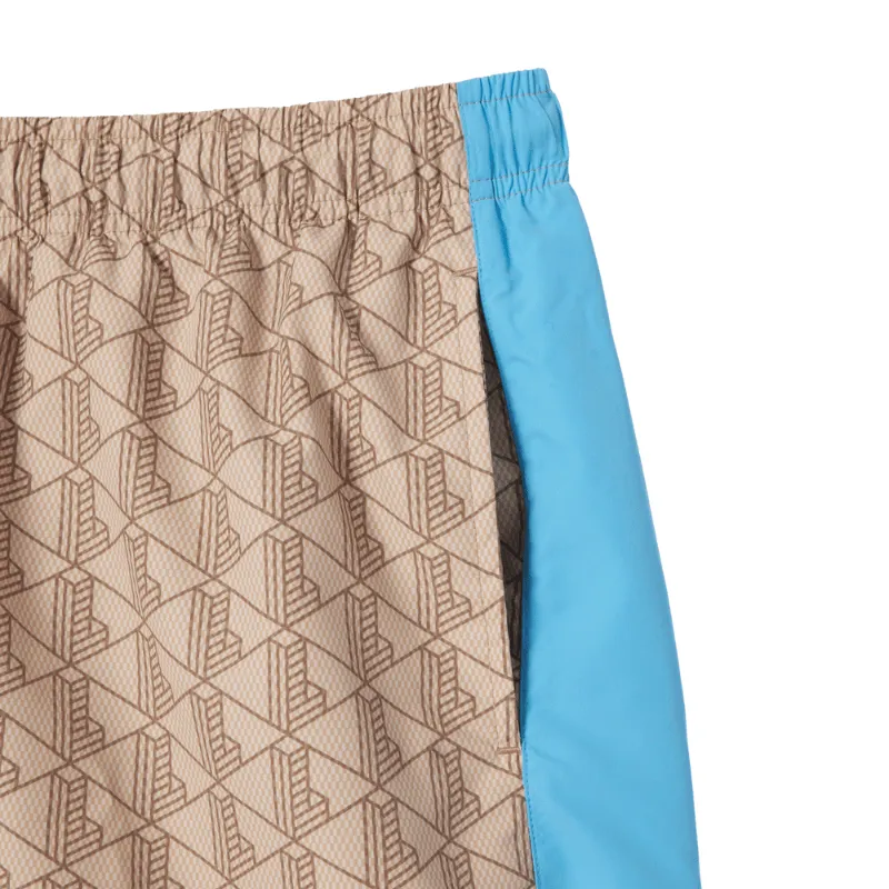 Lacoste Monogram Print Swim Trunks - Men's