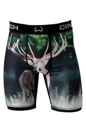 Men's Cinch Bugling Elk Print 9" Boxer Brief