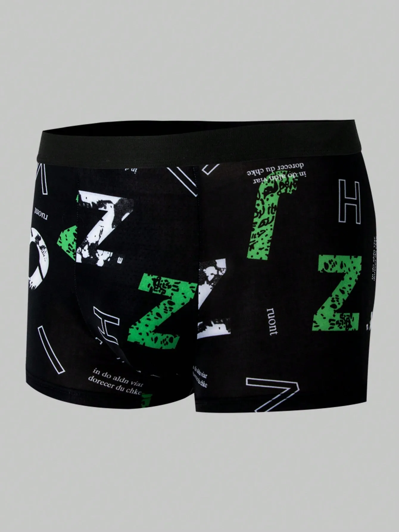 Men's Contrast Color Letter Print Boxer Briefs (6pcs/Set)