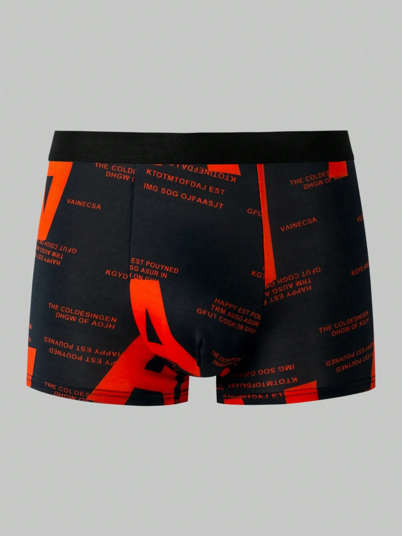 Men's Contrast Color Letter Print Boxer Briefs (6pcs/Set)