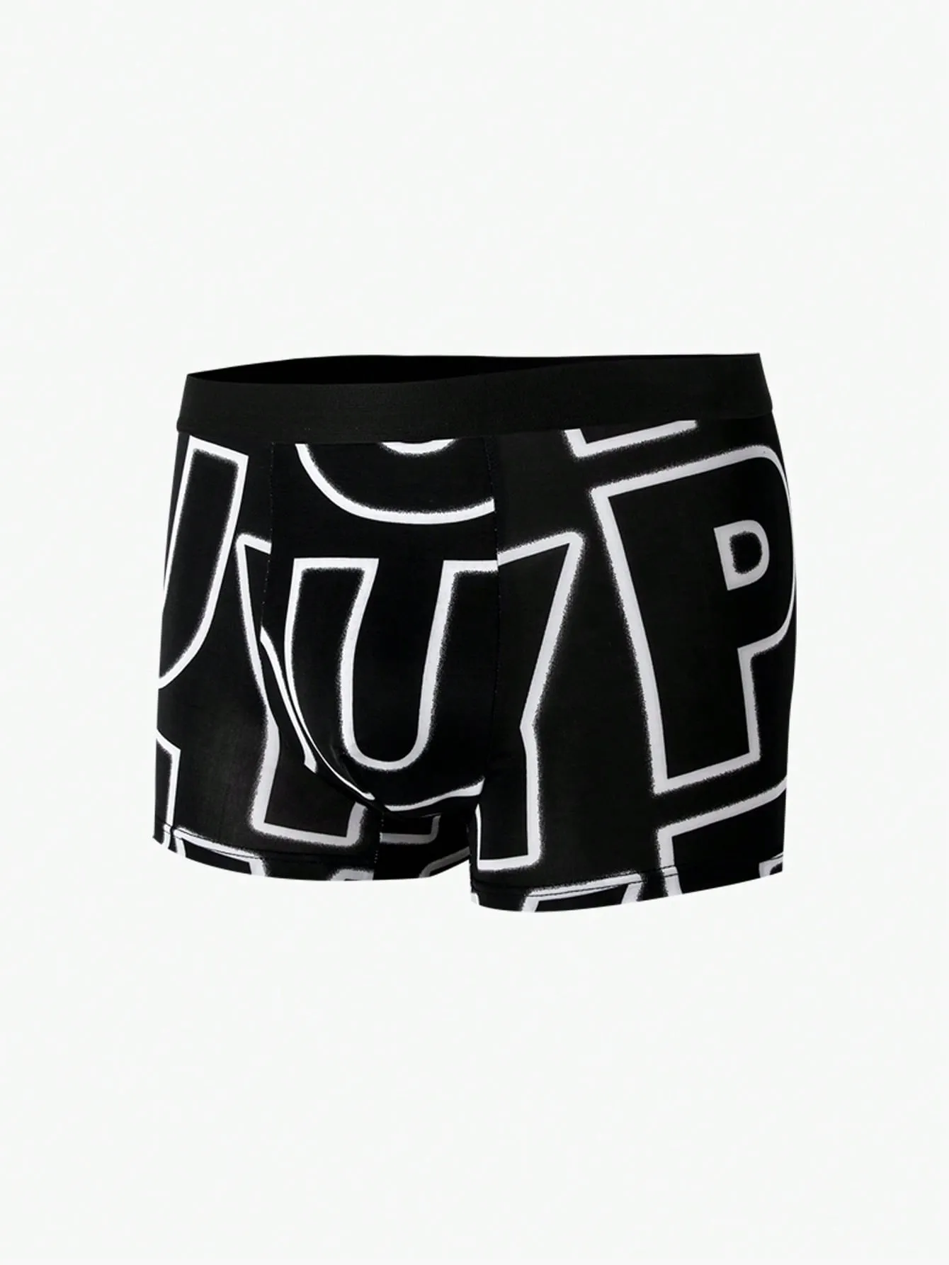 Men's Contrast Color Letter Print Boxer Briefs (6pcs/Set)