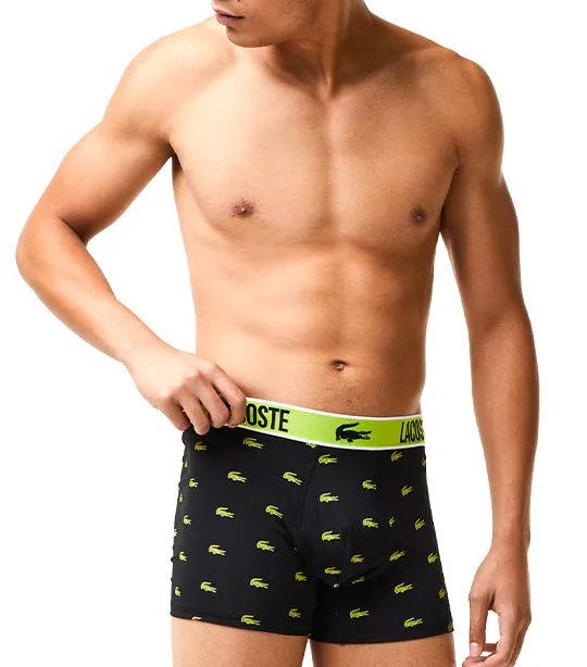 Men’s Crocodile Print Trunks Black/Lima