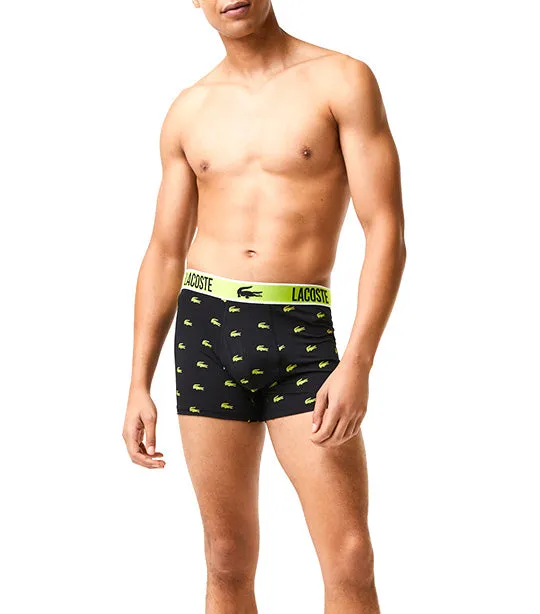 Men’s Crocodile Print Trunks Black/Lima