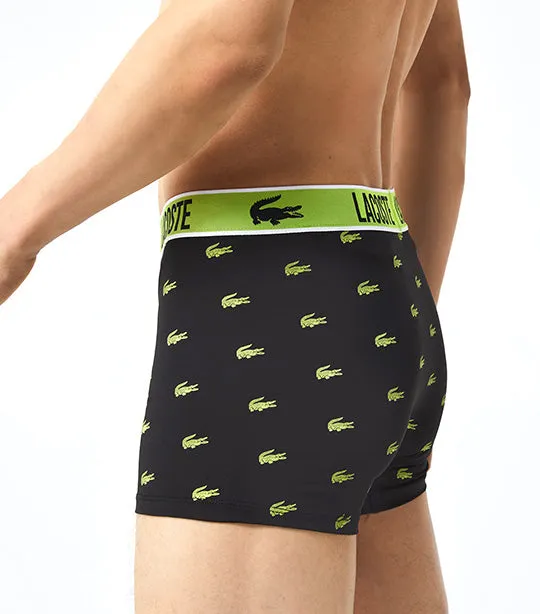 Men’s Crocodile Print Trunks Black/Lima