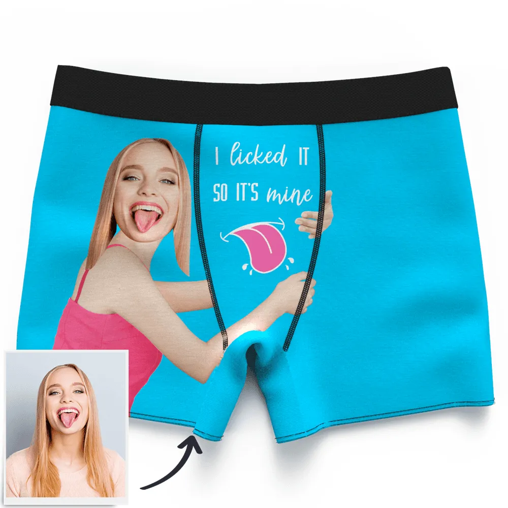 Men's Custom Face On Boxer Shorts I licked IT
SO IT'S mine